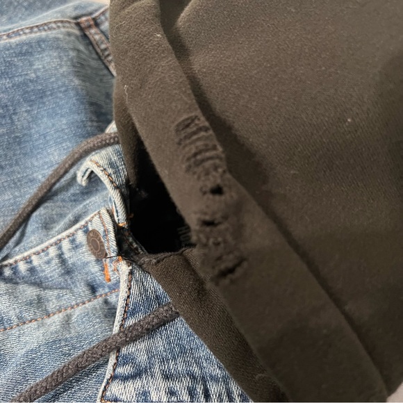 Holister Jacket Size Small Blue Denim Fleece Lined Hooded Button Down - Picture 8 of 12